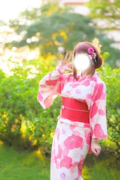 姫ギャル浴衣 3点セット お花 ピンク 平成ギャル お祭り ラメ ライン