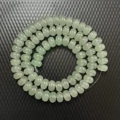 グリーンアベンチュリン　そろばん形　天然石ビーズ　8ｍｍ　半連