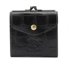IL BISONTE 二つ折り財布 がま口 クロコ型押しのサムネイル
