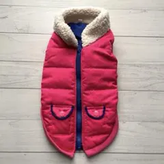 犬用 ダウンベスト ピンク×青