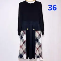 ブルーレーベルクレストブリッジ ＊ ニットワンピース 36