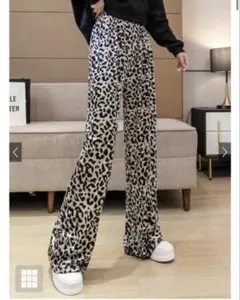 GRL レオパードフレアパンツ
