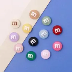 No.1164　M&M’sチョコ　クリア風　ネイルパーツ　色ランダム10個