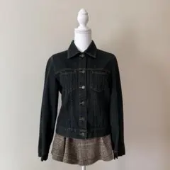 ETOUL デニムジャケット　平成　シック　カジュアル　ダークコア　y2k