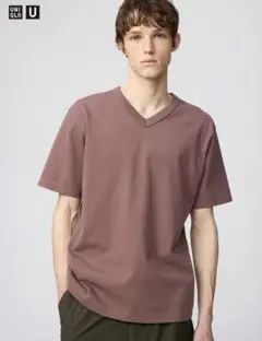 UNIQLOU VネックTシャツ 新品未使用品　Lサイズ　半袖　　コットン