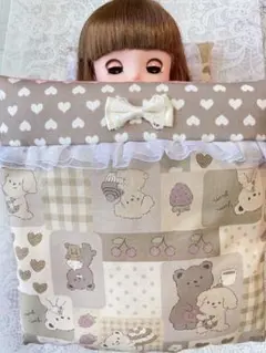 メルちゃん ソランちゃん ネネちゃん 布団 セット くまさん ③ ベージュ