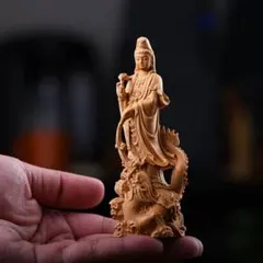 악을 물리치기를 기원하는 목각 (류조 관음 관음 불상)