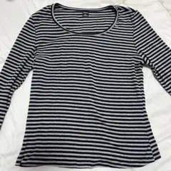 DAZY 長袖 ボーダーカットソー ブラック L