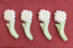 小花　デージー　ノジギク 陶器製　箸置き　カトラリー　4個