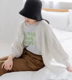 【LOWRYS FARM】スカシカーディガン