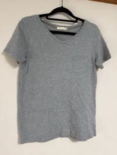 Vネック ポケットTシャツ グレーのサムネイル