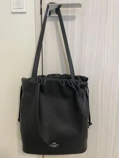 COACH フェイドローストリングトートバッグ ブラック