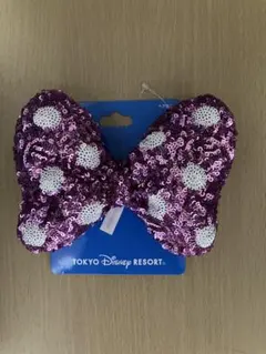 ミニーヘアゴム　東京ディズニーリゾート スパンコールヘアゴム　ピンク　キラキラ