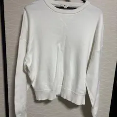 UNIQLO C スムースコットンクルーネックセーター 白　Lサイズ