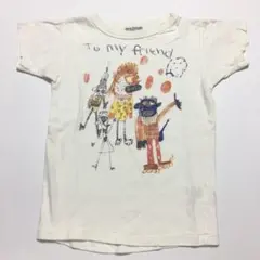 デニムダンガリー　130cm 落書きTシャツ　カットソー