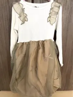 MAJOLICA フリル付きチュールワンピース 110cm