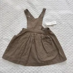 GARAMEL ブラウン エプロンワンピース　4Y