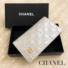 CHANEL アイコンライン 長財布 シルバーのサムネイル