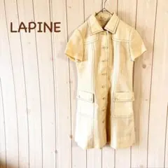 ＊LAPINEラピーヌ＊ 半袖ワンピース チュニック 昭和レトロ 麻混 11号