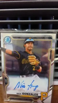 topps mlb bowman nick gonzalez auto