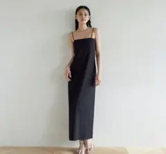 新品タグ付SEAROOMLYNN SatinマーメイドラインワンピースブラックS