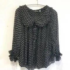 【COCO DEAL】ブラウス　フリル　ドット　 Mサイズ