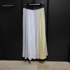 ライチで購入　パッチワーク　ロングスカート ベージュ系