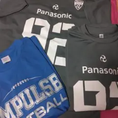 Panasonic　アメフト　 TシャツLLx2枚　TシャツLx1枚