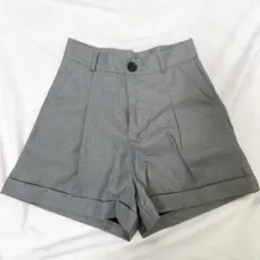 グレイル　GRL ベルト付きロールアップショートパンツ　グレー