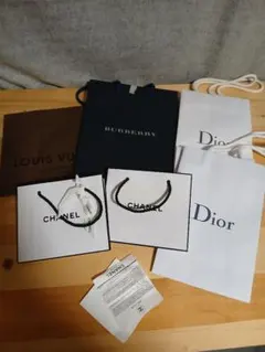 Burberry Vuitton Chanel Dior ミニバ紙袋　おまとめ