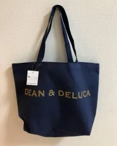 ディーンアンドデルーカ ネイビー　ゴールド　ホリデートート　トートバッグ　大