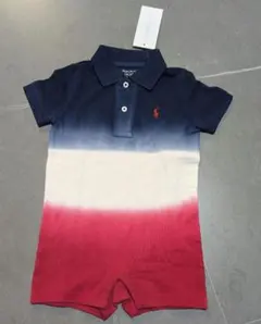 【新品】Ralph Lauren ロンパース 12M ネイビー/ホワイト/レッド