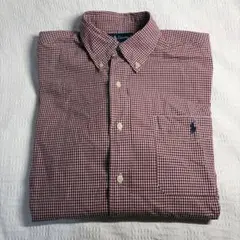 Ralph Lauren 赤白チェック 長袖シャツ Mサイズ