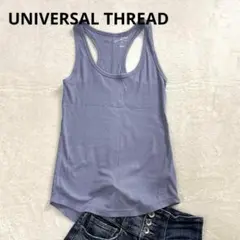 【UNIVERSAL THREAD】タンクトップ くすみブルー リブカットソー