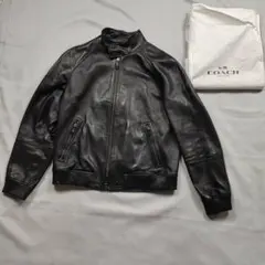 【匿名発送】COACH シングルライダースジャケット　Mサイズ　ジャケットのサムネイル