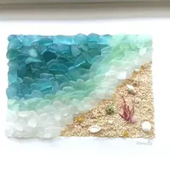 大きなシーグラスアート〈海〉のサムネイル
