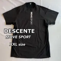 DESCENTE MOVE SPORT ハーフジップ 半袖 Tシャツ XXL 黒