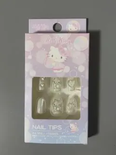 公式 サンリオ ハローキティ クリア ホワイト ネイルチップ 24枚
