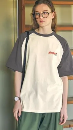 Wendy's ①別注 メニューデザインプリント Tシャツ フリーサイズ グレー