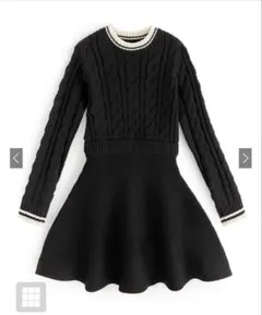 GRL 三上悠亜 ケーブル編みニットフレアミニワンピース 【tu975】
