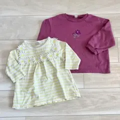 プティマイン 長袖カットソー2枚セット（100cm）