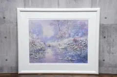 クルさま専用 中島千波 「千歳櫻」 岩絵具方式複製画 作品証明シール