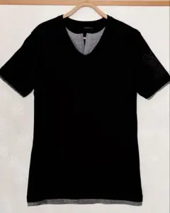 Calvin Klein Jeans Tシャツ ブラック L 肩ロゴ　レイヤードのサムネイル