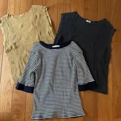 3点セット イエナノースリーブ2点 アーバンリサーチボーダー5部丈カットソー