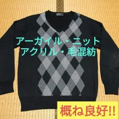 概ね良好!! アーガイル・セーター【L】
