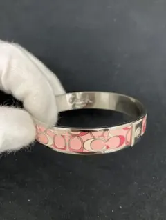 Coach ピンク ロゴ バングル