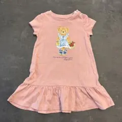 美品✨Polo Ralph Lauren ポロベア 半袖 ワンピース ピンクのサムネイル