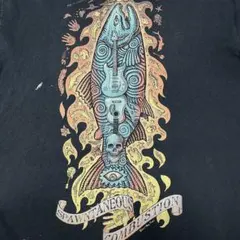 レイトロール アーティスト アート tシャツ シャケ ギター アートプリント