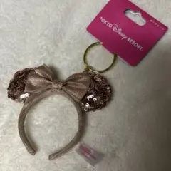 ディズニーリゾート限定 ミニーマウスリボン　カチューシャ　キーチェーン