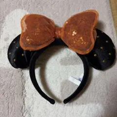ミニーマウス風カチューシャ（オレンジ）